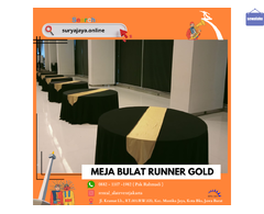 Jasa Sewa Meja Bulat Runner Gold Pulo Gadung Jakarta Timur