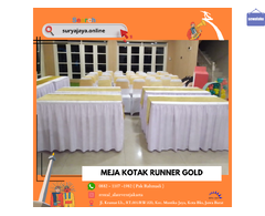 Pusat Sewa Meja Kotak Runner Gold Jatinegara Jakarta Timur