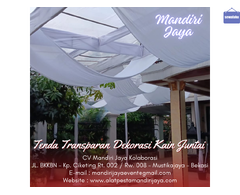 Jasa sewa tenda transparan dekorasi kain juntai Bogor