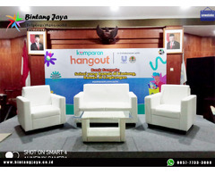 Gudang Sewa Meja Kaca VIP Putih Event Halal Bihalal Area Jakarta Selatan